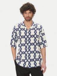 Selected Homme Koszula 16088360 Granatowy Relaxed Fit. Niebieskie koszule męskie Selected Homme, m, bez wzorów, z wiskozy, bez kołnierzyka, bez ramiączek. Za 119.99 zł.