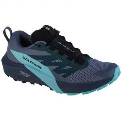 Buty do biegania męskie Salomon Sense Ride 5 Gtx. Niebieskie buty do biegania męskie Salomon, bez wzorów, z materiału, bez zapięcia, do biegania. Za 727.00 zł.