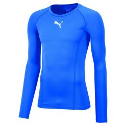 Koszulka męska Puma Liga Baselayer Tee LS. Niebieskie t-shirty sportowe męskie Puma, m, bez wzorów, sportowe, bez ramiączek. Za 138.98 zł.
