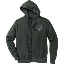 Bluza rozpinana Slim Fit bonprix oliwkowy melanż. Bluzy rozpinane męskie marki bonprix. Za 59.99 zł.