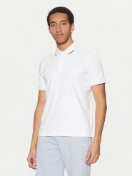 Calvin Klein Polo K10K114130 Biały Regular Fit. Białe koszulki polo męskie Calvin Klein, m, bez wzorów, z bawełny, bez kołnierzyka, bez ramiączek. Za 219.99 zł.