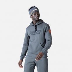 Bluza narciarska męska Rossignol Hero z kapturem. Szare bluzy z kapturem męskie Rossignol, m, bez wzorów, z kapturem. Za 650.00 zł.