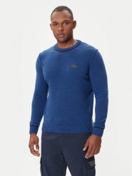 Aeronautica Militare Sweter 252MA1608UL00924 Niebieski Regular Fit. Niebieskie kardigany męskie Aeronautica Militare, m, bez wzorów, z wełny, bez ramiączek. Za 549.99 zł.