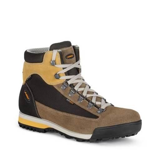 Buty trekkingowe męskie Aku Slope Original Gtx. Brązowe buty trekkingowe męskie Aku, bez wzorów, z gumy, sportowe, za kostkę, bez obcasa, bez zapięcia. W wyprzedaży za 728.15 zł.
