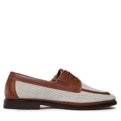 Półbuty GINO ROSSI. Brązowe codzienne półbuty męskie Gino Rossi, bez wzorów, bez obcasa, bez zapięcia. Za 264.99 zł.