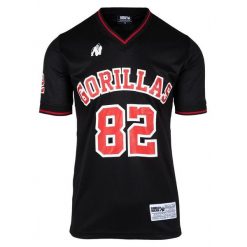 San Mateo Koszulka - Czarny/Czerwony. Czerwone t-shirty sportowe męskie GORILLA WEAR, xl, bez wzorów, eleganckie, bez ramiączek. Za 166.00 zł.