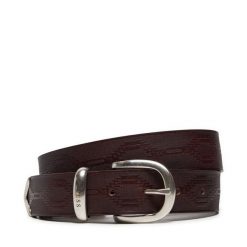 Pasek Męski Guess. Brązowe paski męskie Guess, z aplikacjami. Za 219.99 zł.