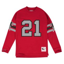 Bluza Mitchell & Ness Ls Atlanta Falcons. Czerwone bluzy nierozpinane męskie Mitchell & Ness, m, bez wzorów, bez ramiączek, bez kaptura. Za 283.50 zł.