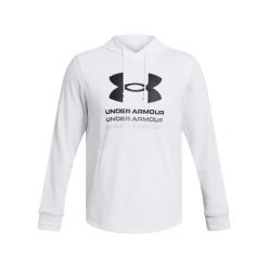Bluza z kapturem Under Armour Rival Terry Graphic. Białe bluzy z kapturem męskie Under Armour, l, bez wzorów, z kapturem. W wyprzedaży za 250.35 zł.