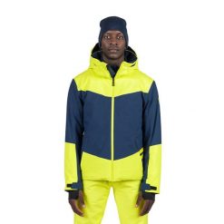 Kurtka narciarska męska Rossignol Wispile. Żółte kurtki narciarskie i snowboardowe męskie Rossignol, na zimę, m, bez wzorów, bez kaptura, narciarskie. W wyprzedaży za 1,317.30 zł.