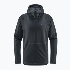 Bluza trekkingowa męska Haglöfs Skuta Hood. Czarne bluzy nierozpinane męskie Haglöfs, m, bez wzorów, sportowe, bez ramiączek, bez kaptura. Za 239.99 zł.