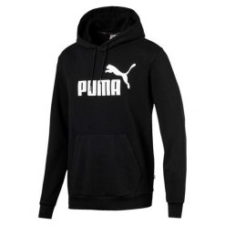 Bluza sportowa męska Puma Ess Hoody TR Big Logo. Czarne bluzy nierozpinane męskie Puma, l, bez wzorów, z kapturem. Za 229.55 zł.
