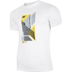 T-shirt męski TSM022 - biały. T-shirty męskie 4f. W wyprzedaży za 49.99 zł.