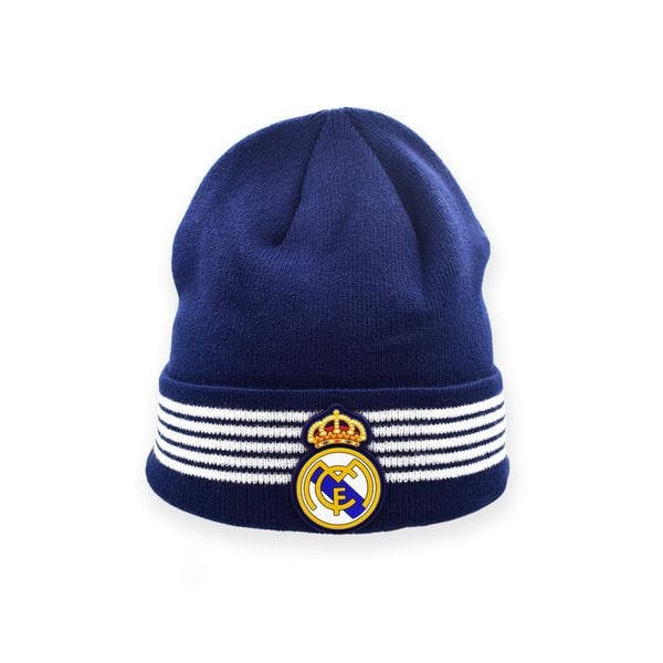 Czapka Real Madryt Jr - oficjalna licencjonowana. Niebieskie czapki męskie Real Madrid, bez wzorów, sportowe. Za 99.00 zł.