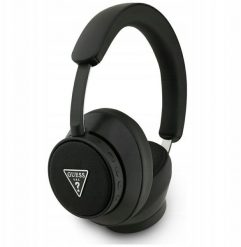 Sluchawki nauszne Guess Bluetooth ENC Saffiano Triangle Logo czarny. Czarne słuchawki bluetooth Guess. Za 221.29 zł.