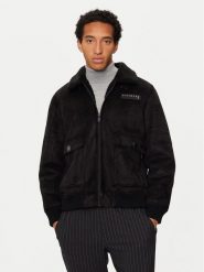 Richmond X Kurtka z imitacji skóry UMA24167MT Czarny Regular Fit. Czarne kurtki męskie Richmond X, m, bez wzorów, ze skóry, bez ramiączek, bez kaptura. Za 1,029.00 zł.