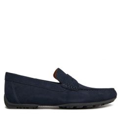 Mokasyny Geox. Niebieskie mokasyny męskie Geox, bez zapięcia. Za 409.99 zł.