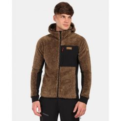 Męska polarowa bluza z kapturem Kilpi NORKA-M. Brązowe bluzy z kapturem męskie Kilpi, m, bez wzorów, z polaru, z kapturem. Za 499.51 zł.