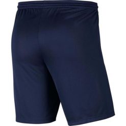 Spodenki sportowe męskie Park III Shorts. Niebieskie szorty sportowe męskie Nike, bez wzorów, z poliesteru, sportowe. Za 74.99 zł.