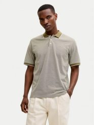 Jack & Jones Polo Blualves 12274681 Zielony Regular Fit. Zielone koszulki polo męskie Jack & Jones, m, bez wzorów, z bawełny, bez kołnierzyka, bez ramiączek. Za 99.99 zł.
