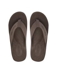 Calvin Klein Japonki Logo Webbing Strap HM0HM02106 Brązowy. Brązowe klapki i japonki męskie Calvin Klein, bez wzorów, z materiału. Za 189.99 zł.