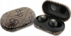 Słuchawki Guess GUTWSP4EGW brązowe. Brązowe słuchawki bluetooth Guess. Za 171.00 zł.