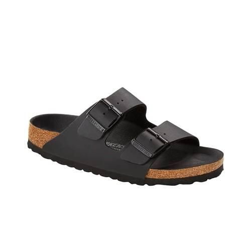 Klapki męskie Birkenstock Arizona BS. Czarne klapki i japonki męskie Birkenstock, bez wzorów, z materiału. Za 332.10 zł.