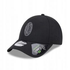 Czapka z daszkiem New Era 9FORTY AC Milan Repreve Black 60363650. Czarne czapki męskie New Era, bez wzorów, sportowe. Za 119.00 zł.