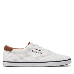 Tenisówki Bugatti. Białe trampki męskie Bugatti, bez wzorów, bez zapięcia. Za 179.99 zł.