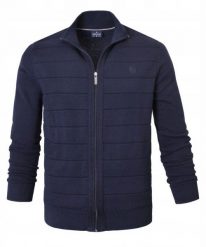 Rozpinany Sweter Męski (Kardigan) - Pako Jeans - Granatowy. Niebieskie kardigany męskie Pako Jeans, m, bez wzorów, z bawełny, bez ramiączek. Za 195.00 zł.