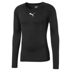 Koszulka męska sportowa Puma LIGA Baselayer Tee LS. Czarne t-shirty sportowe męskie Puma, m, bez wzorów, sportowe, bez ramiączek. Za 195.37 zł.