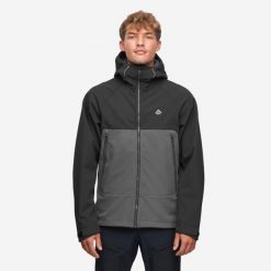 Kurtka męska softshell Alpinus Pelat. Czarne kurtki męskie Alpinus, m, bez wzorów, z softshellu, bez ramiączek, bez kaptura. Za 399.00 zł.