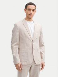 Tom Tailor Marynarka 1045065 Beżowy Regular Fit. Brązowe marynarki męskie Tom Tailor, m, bez wzorów, z bawełny. Za 329.99 zł.