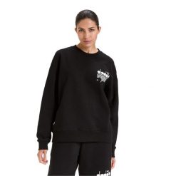 Bluza DIADORA SWEATSHIRT CREW MANIFESTO. Czarne bluzy nierozpinane męskie Diadora, m, bez wzorów, bez ramiączek, bez kaptura. Za 139.99 zł.