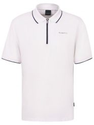 Bugatti Polo 8150-75033C Biały Regular Fit. Białe koszulki polo męskie Bugatti, m, bez wzorów, z bawełny, bez kołnierzyka, bez ramiączek. Za 279.99 zł.