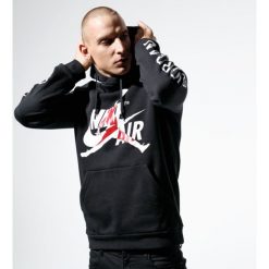 Jordan Bluza M J Jumpman Classics Po , czarny, rozmiar M. Czarne bluzy nierozpinane męskie Nike, l, bez wzorów, z bawełny, z kapturem. Za 279.99 zł.