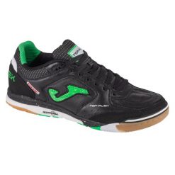 Męskie Skórzane Halowe Buty Piłkarskie Top Flex Rebound 25. Czarne buty trekkingowe męskie Joma, bez wzorów, sportowe, bez obcasa, bez zapięcia. Za 395.99 zł.