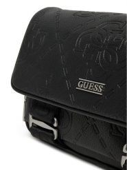 Guess Saszetka HMBOMG P5464 Czarny. Czarne saszetki męskie Guess, z aplikacjami, ze skóry. Za 419.99 zł.