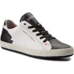 Sneakersy GUESS - Low FMLOW1 LEA12 WHITE. Białe buty sportowe na co dzień męskie marki Guess, z materiału, klasyczne. W wyprzedaży za 299.00 zł.