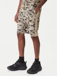 Guess Szorty sportowe Z6RD00 K9YI1 Beżowy Regular Fit. Brązowe szorty sportowe męskie Guess, z aplikacjami, z bawełny, sportowe. Za 299.99 zł.