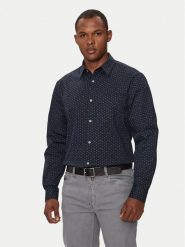 Guess Koszula M4YH08 WGBO1 Granatowy Regular Fit. Niebieskie koszule męskie Guess, m, z aplikacjami, z bawełny, bez kołnierzyka, bez ramiączek. Za 219.99 zł.