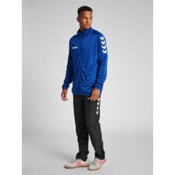 Bluza sportowa dla dorosłych Hummel Core Poly Jacket. Niebieskie bluzy nierozpinane męskie HUMMEL, xl, bez wzorów, sportowe, bez ramiączek, bez kaptura. Za 89.00 zł.