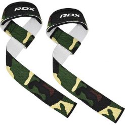 Paski do podnoszenia ciężarów RDX W1 Weight Training Wrist Straps. Zielone paski męskie RDX SPORTS, bez wzorów, sportowe. Za 49.99 zł.