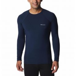 Koszulka termiczna męska Columbia Mwt Stretch M LS Top. Niebieskie bielizna termoaktywna męska Columbia, m, bez wzorów, bez ramiączek. Za 219.00 zł.