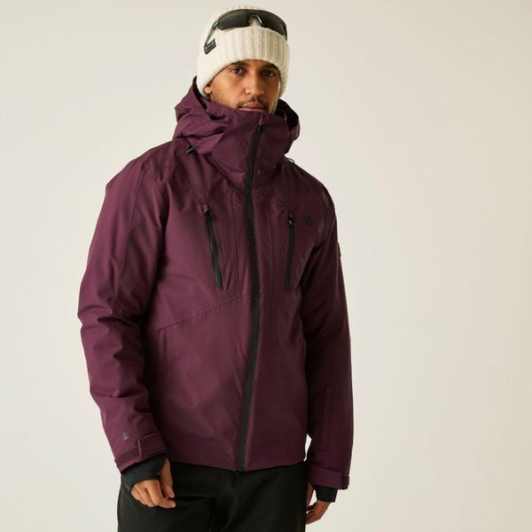 Kurtka narciarska męska z membraną Assimilate Dare 2b. Fioletowe kurtki narciarskie i snowboardowe męskie Dare 2B, na zimę, m, bez wzorów, z tkaniny, bez kaptura, narciarskie. Za 899.99 zł.