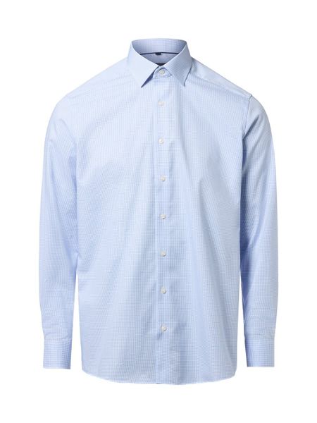 Finshley & Harding Męska koszula biznesowa Mężczyźni Modern Fit Bawełna niebieski|biały w kratkę, 45. Białe koszule męskie Finshley & Harding, m, bez wzorów, z bawełny, bez kołnierzyka, bez ramiączek. Za 159.95 zł.