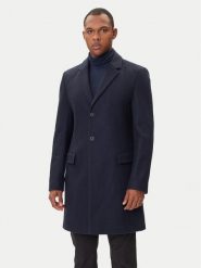 HUGO Płaszcz wełniany Migor2541 50546528 Granatowy Slim Fit. Niebieskie płaszcze męskie Hugo, na zimę, m, bez wzorów, z wełny, bez kaptura. Za 1,309.00 zł.