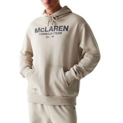 Bluza z kapturem McLaren Racing Wordmark. Brązowe bluzy z kapturem męskie New Era, m, bez wzorów, z kapturem. Za 399.50 zł.
