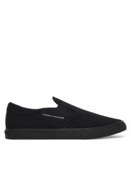 Tommy Hilfiger Tenisówki Vulc Core Slip On FM0FM05689 Czarny. Czarne trampki męskie Tommy Hilfiger, bez wzorów, z materiału, bez zapięcia. Za 289.99 zł.