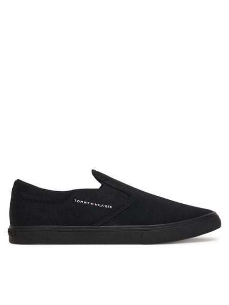 Tommy Hilfiger Tenisówki Vulc Core Slip On FM0FM05689 Czarny. Czarne trampki męskie Tommy Hilfiger, bez wzorów, z materiału, bez zapięcia. Za 289.99 zł.